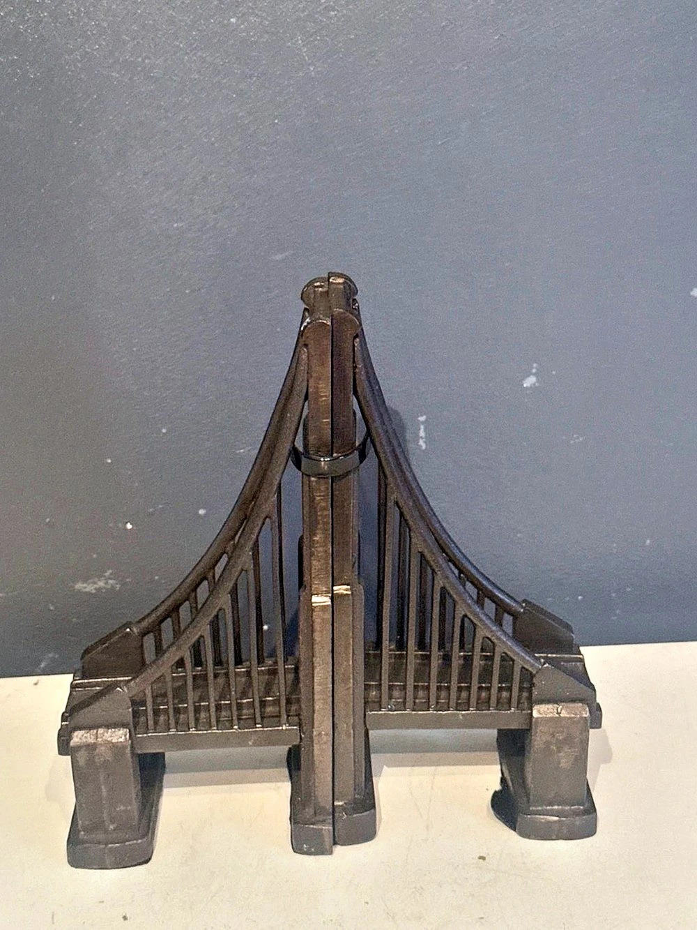 Restoration Hardware Bridge Bookend Architectural Metal Brown